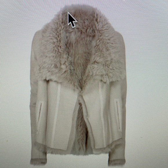 NWT Yves Saloman leather and shearling reversible jacket. - Picture 9 of 15